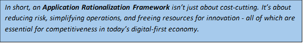 Application Rationalization Framework